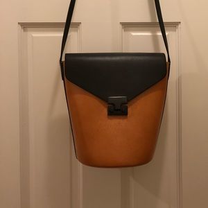 Loeffler Randall Bicolor Flap Bucket Bag